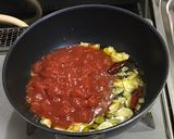 鯖水煮・トマト缶のアラビアータ(パスタ)作り方2写真