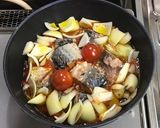 鯖水煮・トマト缶のアラビアータ(パスタ)作り方4写真