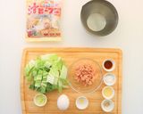 鍋の野菜で簡単！白菜と鶏団子の汁ビーフン作り方2写真