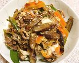 ごはんが進む♡牛肉と豆腐の卵とじ丼☆☆作り方9写真