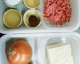 旨っ♥豆腐とレンコンのピリ辛みそだれ添え作り方1写真