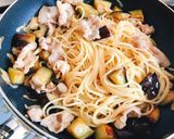 茄子と豚バラの和風パスタ作り方4写真