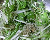 春のプチ小鉢♪水菜とじゃこの和え物作り方2写真
