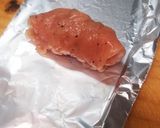 鶏ささ身チーズくるくるホイル焼き作り方5写真