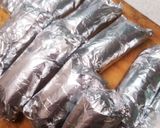 鶏ささ身チーズくるくるホイル焼き作り方6写真