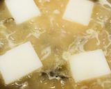 目玉落としでとじる餅入り〆雑炊作り方1写真
