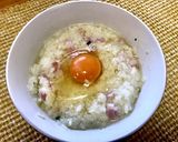 ラーメンスープで！カルボナーラご飯作り方2写真