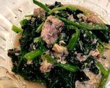 鯖缶でほうれん草の胡麻和え作り方4写真