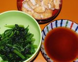 ホウレン草と油揚げの玉子丼☆蕎麦処風作り方1写真