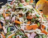 ヤマドリタケモドキと野菜等の旨い油炒め作り方10写真
