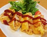 油揚げでオムライス風作り方9写真