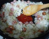 クッキングペーパーでオムライス作り方3写真