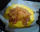 クッキングペーパーでオムライス作り方5写真