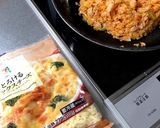 フライパンでチーズたっぷりキムチ炒飯♪作り方10写真