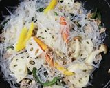ひき肉蓮根春雨あんかけ炒め作り方5写真