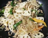 ひき肉蓮根春雨あんかけ炒め作り方6写真
