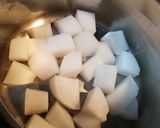大根と鶏肉の鶏ガラ生姜ピリッと煮作り方3写真