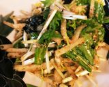 水菜大量消費サラダ。作り方3写真