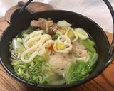 白菜バラ肉煮込みうどん➕塩旨ちょい辛味作り方7写真