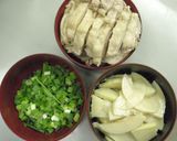 鶏肉と筍の冷たい蕎麦(200円ランチ）作り方1写真