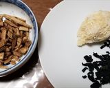ヤマブシタケとゴボウ、ワカメの味噌汁＾＾作り方3写真