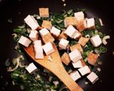 葉玉ねぎとひじきのお花オムライスケーキ作り方2写真