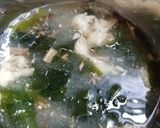 ヤマブシタケとゴボウ、ワカメの味噌汁＾＾作り方6写真