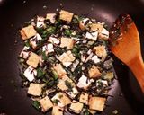 葉玉ねぎとひじきのお花オムライスケーキ作り方3写真