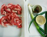 旨っ♥柚子香る牛肉のネギみそだれ巻き作り方1写真