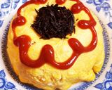 葉玉ねぎとひじきのお花オムライスケーキ作り方8写真