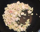 舞茸と里芋と菜の花のアラビアータ作り方8写真