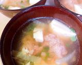 節分おかず汁♪鶏だんごのお吸い物(^^♪作り方15写真