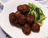 簡単☆カレー風味豚ひき肉の揚げハンバーグ作り方3写真