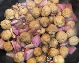 粉豆腐肉団子と紫大根と水菜の香酢煮作り方9写真