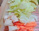 ごま薫☆スモークチキンでヘルシー野菜炒め作り方1写真
