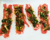 旨っ♥柚子香る牛肉のネギみそだれ巻き作り方8写真