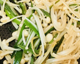 長ネギとエノキのサッとしょう油炒め作り方3写真