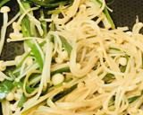 長ネギ＆エノキのしょう油炒め●納豆添え作り方3写真
