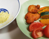 簡単♪塩ラーメンと鶏の唐揚げ☆野菜添え作り方1写真