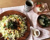 鶏の照り焼きde巣ごもりサラダごはん作り方8写真