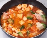 海鮮スンドゥブ、ブロッコリー豆腐麻辣炒め作り方2写真