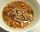 サッポロ一番でお変わり　キムチ納豆汁作り方5写真