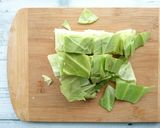 今夜はコレ！キャベツのにんにくおかか蒸し作り方1写真