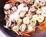 ねぎの肉巻き鍋作り方3写真