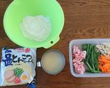サッポロ一番塩とんこつラーメン簡単チヂミ作り方1写真