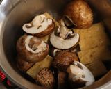 朝昼夕♪厚揚げとキノコの煮物～みそ味～作り方3写真