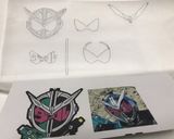 仮面ライダージオウ ダブル キャラ弁作り方1写真