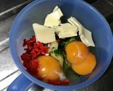 ブロッコリーの玉子とじ➕チーズ紅生姜作り方2写真