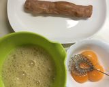 ソーセージマヨで美味しいふわふわ卵焼き巻作り方1写真