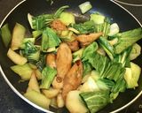 ちんげん菜とごぼう天2品でサッと甘辛炒め作り方5写真